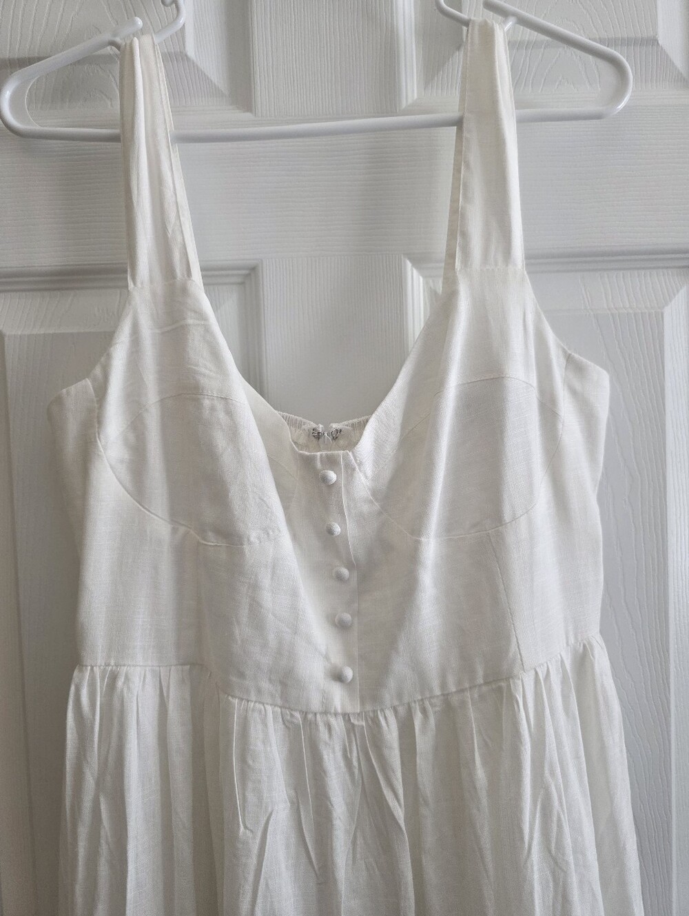 Lulu's Large Sundress White Tiered Ruffle Lined NWT Beachy Wedding Party